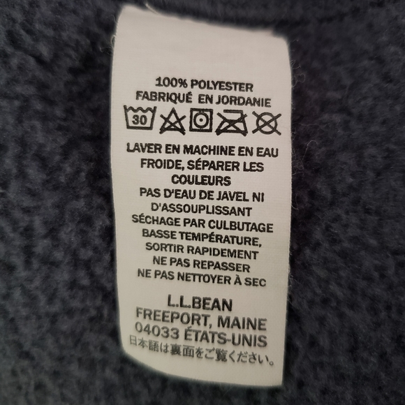 L. L. Bean Mens 1/4 Zip Pullover Outerwear Sweater Blue Long Sleeve XXL Tall - Picture 13 of 13